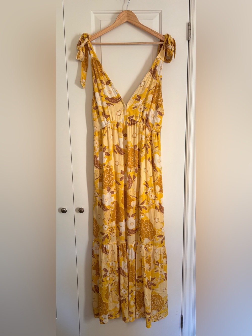 Abercrombie & Fitch Yellow Floral Maxi Dress